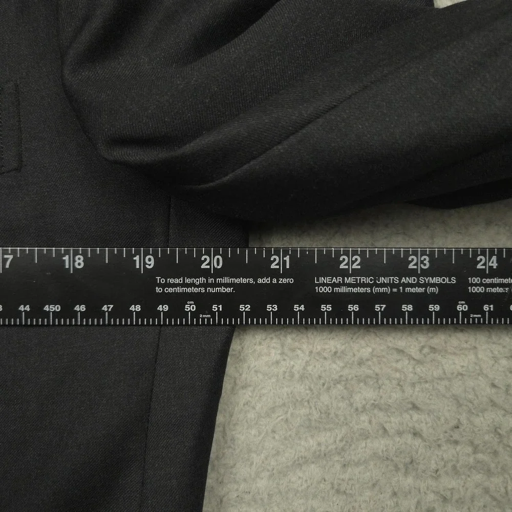Ermenegildo Zegna Super 100s Wool Blazer IT54 Black Made Italy Sport Coat